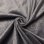 Möbelstoff Weicher Samt Blumenmuster Floral Flower Velvet Velours Bezugsstoff Polsterstoff Chesterfield Dekostoff Blickdicht Soft für Sofa Eckbank Couch Stuhl Premium Modern Edel Blickdicht Dunkelgrau