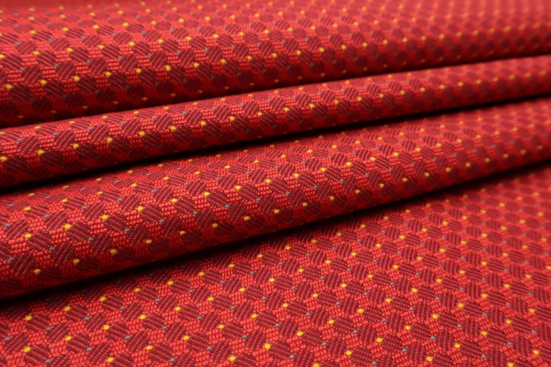 Möbelstoff Retro Designer Polsterstoff Luxus Hochwertiger luxuriös Bezugsstoff Dekostoff für Sofa Eckbank Couch Stuhl Premium Chesterfield Modern Elegant merhfarbig Multicolour Rot Smaragdblau Gelb