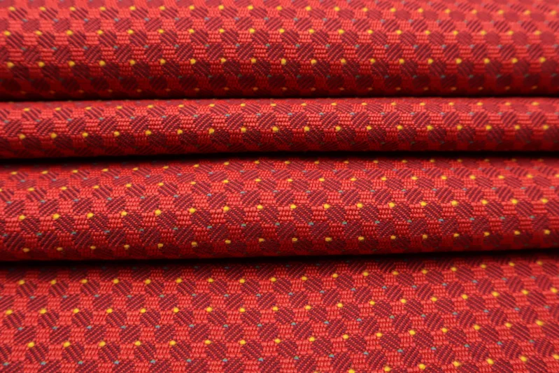 Möbelstoff Retro Designer Polsterstoff Luxus Hochwertiger luxuriös Bezugsstoff Dekostoff für Sofa Eckbank Couch Stuhl Premium Chesterfield Modern Elegant merhfarbig Multicolour Rot Smaragdblau Gelb