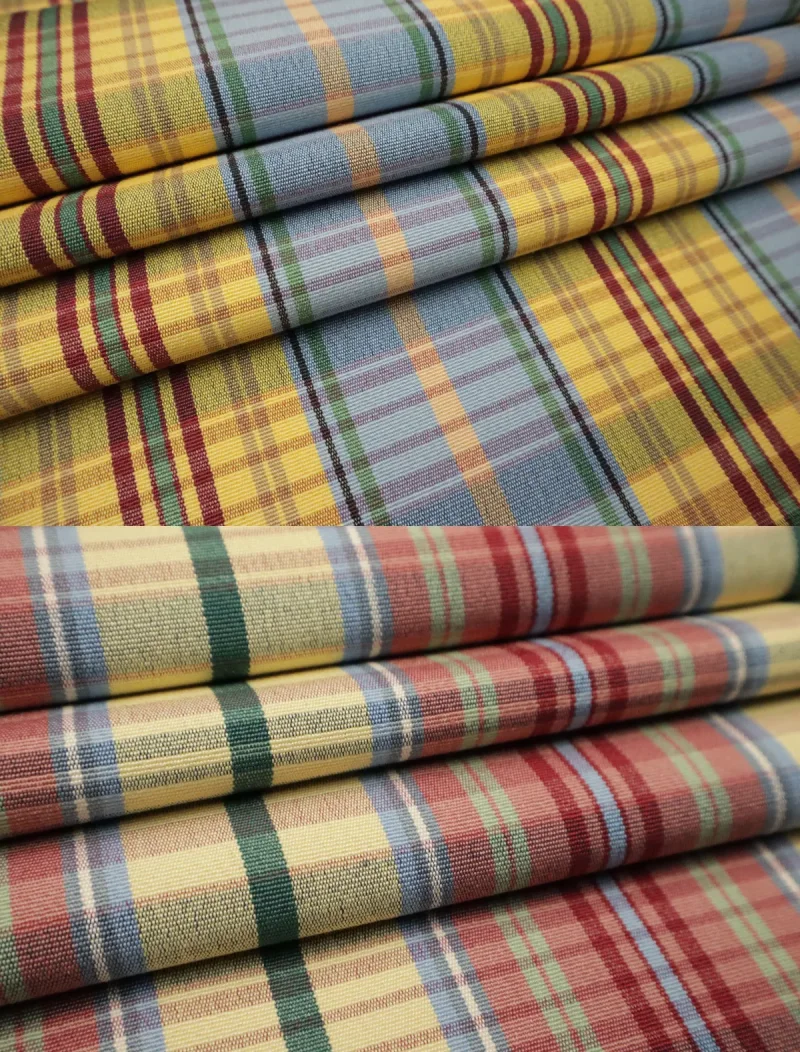 Möbelstoff Kariert Bezugsstoff Luxus Polsterstoff doppelseitig Dekostoff Vintage