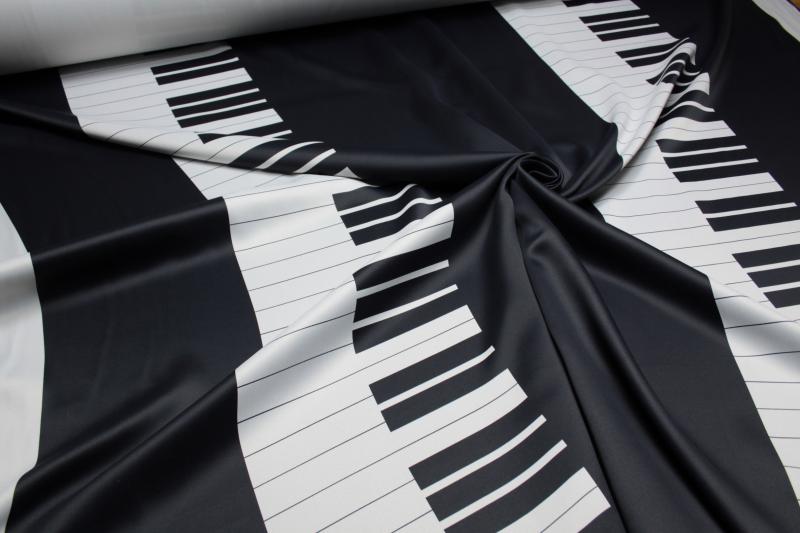 Verdunkelungsstoff Vorhangstoff Blackout Gardinenstoff Blickdicht Deko Klavier