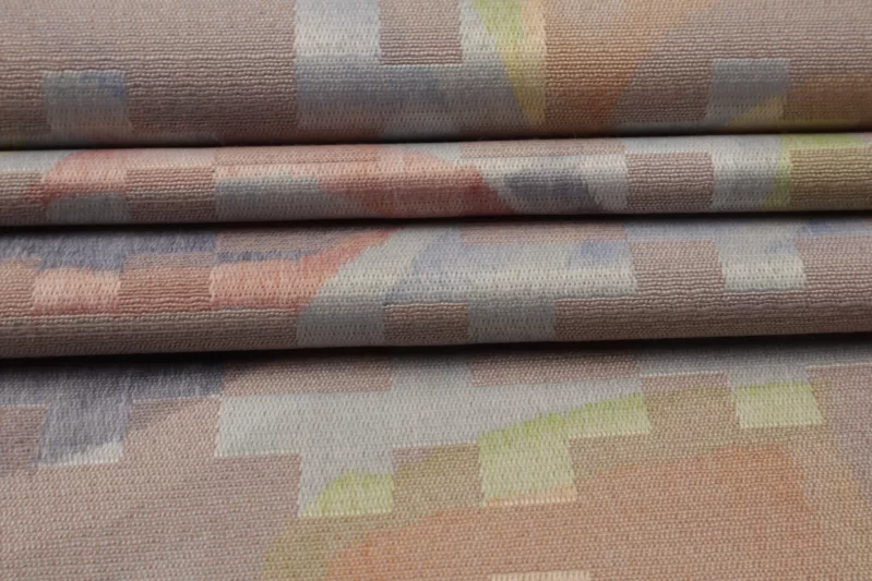 Möbelstoff Bezugsstoff Polsterstoff Dekostoff Abstrakt Schwerentflammbar für Sofa Couch Stuhl Eckbank Kissen mehrfrbig Modern