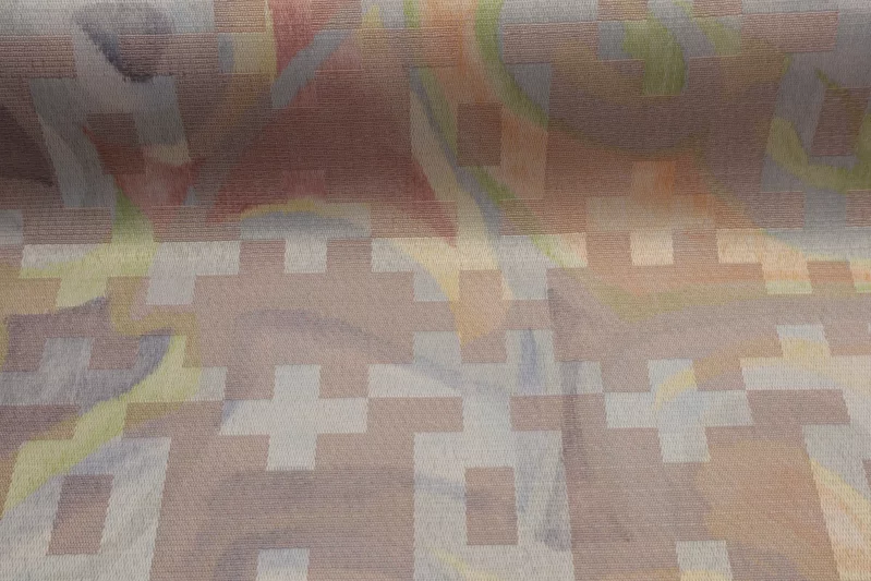 Möbelstoff Bezugsstoff Polsterstoff Dekostoff Abstrakt Schwerentflammbar für Sofa Couch Stuhl Eckbank Kissen mehrfrbig Modern
