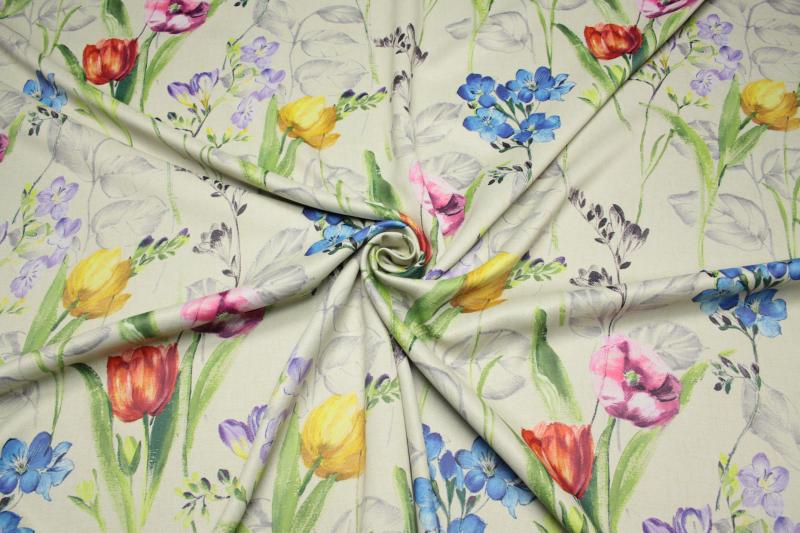 Verdunkelungsstoff Vorhangstoff Thermogardine Blackout Gardine Blickdicht Blume