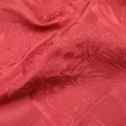 Möbelstoff Jaquard 100% Baumwolle Designer Polsterstoff Luxus Hochwertiger luxuriös Bezugsstoff Dekostoff Rot für Sofa Eckbank Couch Stuhl Premium Chesterfield Modern Edel Glanzoptik Elegant