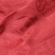 Möbelstoff Jaquard 100% Baumwolle Designer Polsterstoff Luxus Hochwertiger luxuriös Bezugsstoff Dekostoff Rot für Sofa Eckbank Couch Stuhl Premium Chesterfield Modern Edel Glanzoptik Elegant