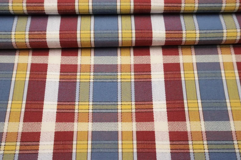 Möbelstoff Kariert Bezugsstoff Polsterstoff doppelseitig Dekostoff für Sofa Eckbank Couch Stuhl Soft Elegant Hochwertiger Designer Edel Vintage Retro Stoff