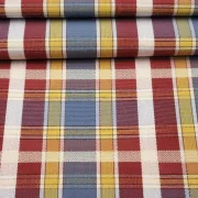 Möbelstoff Kariert Bezugsstoff Polsterstoff doppelseitig Dekostoff für Sofa Eckbank Couch Stuhl Soft Elegant Hochwertiger Designer Edel Vintage Retro Stoff